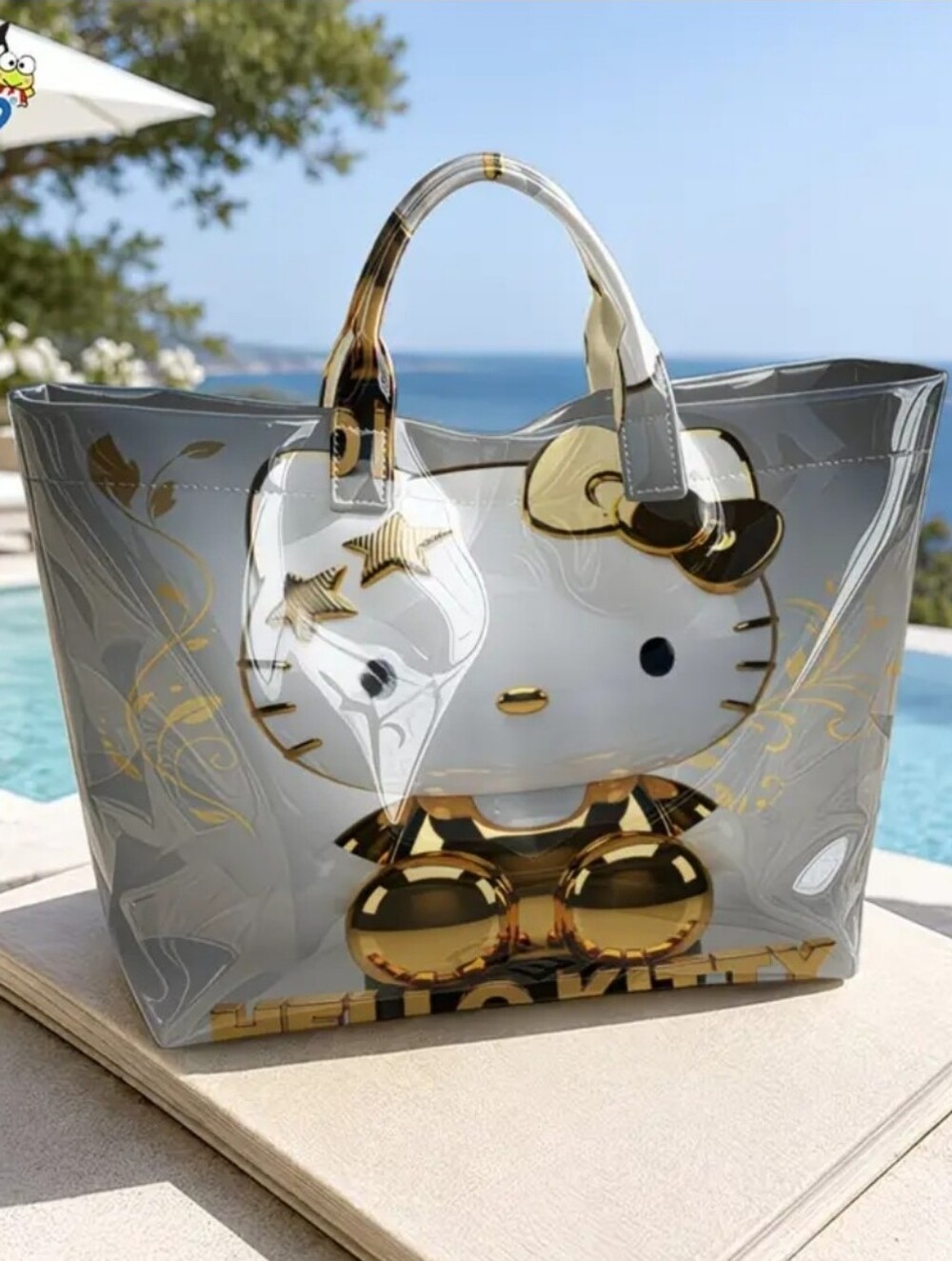 Hello Kitty Daily Comnute Luxury Large PVC Tote Handbag